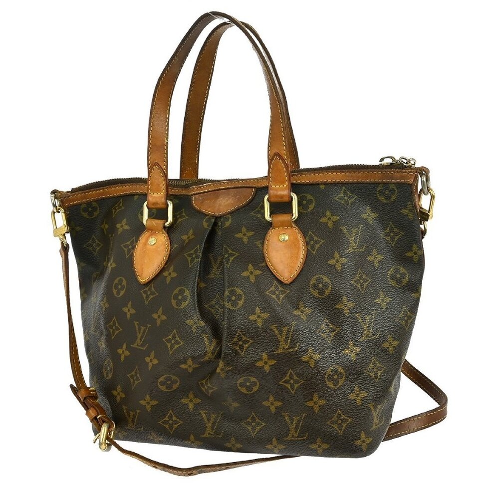 LOUIS VUITTON MONOGRAM PALERMO PM 2WAY TOTE BAG M40145 VI4008 YQ04210 BN02 - Picture 2 of 14